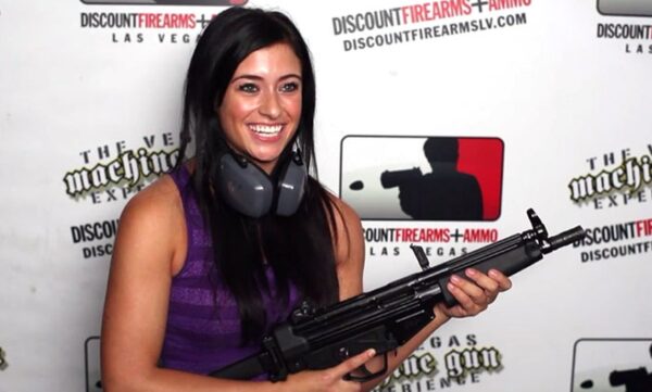 Guest smiling after a Las Vegas shooting experience
