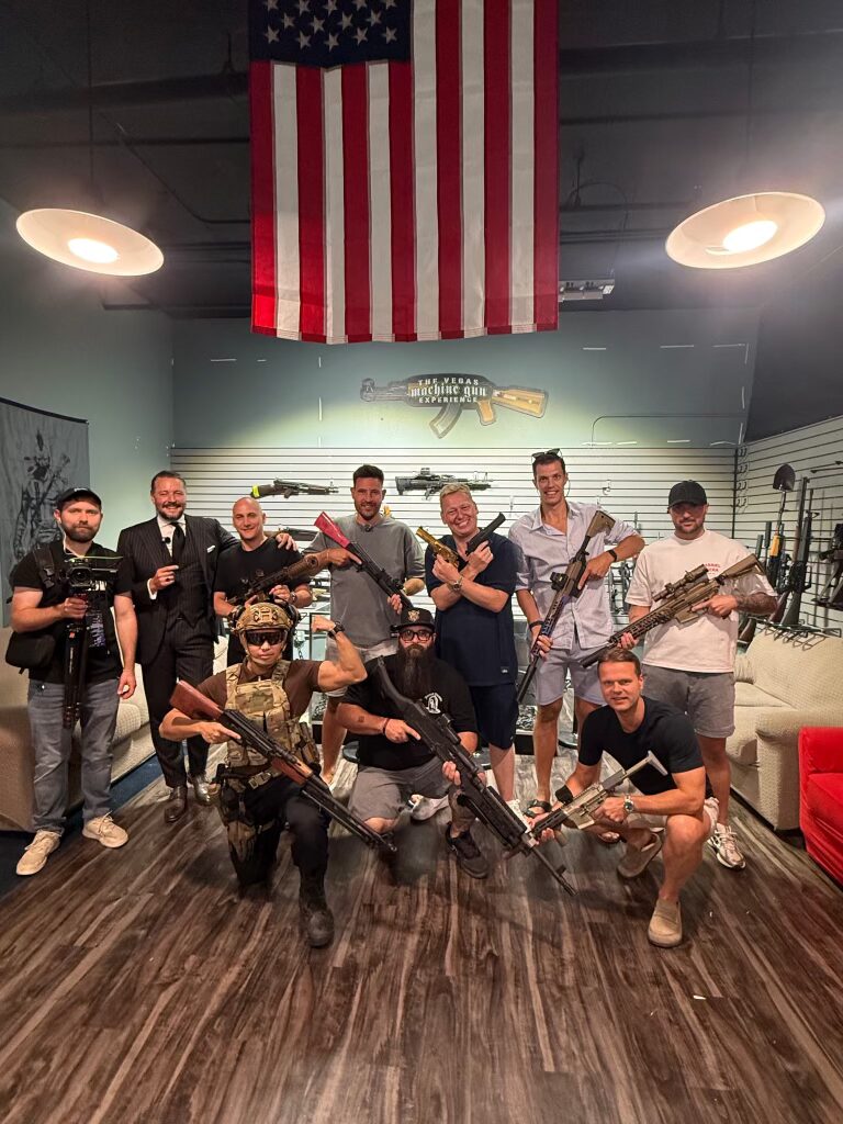 Guest shooting at The Vegas Machine Gun Experience