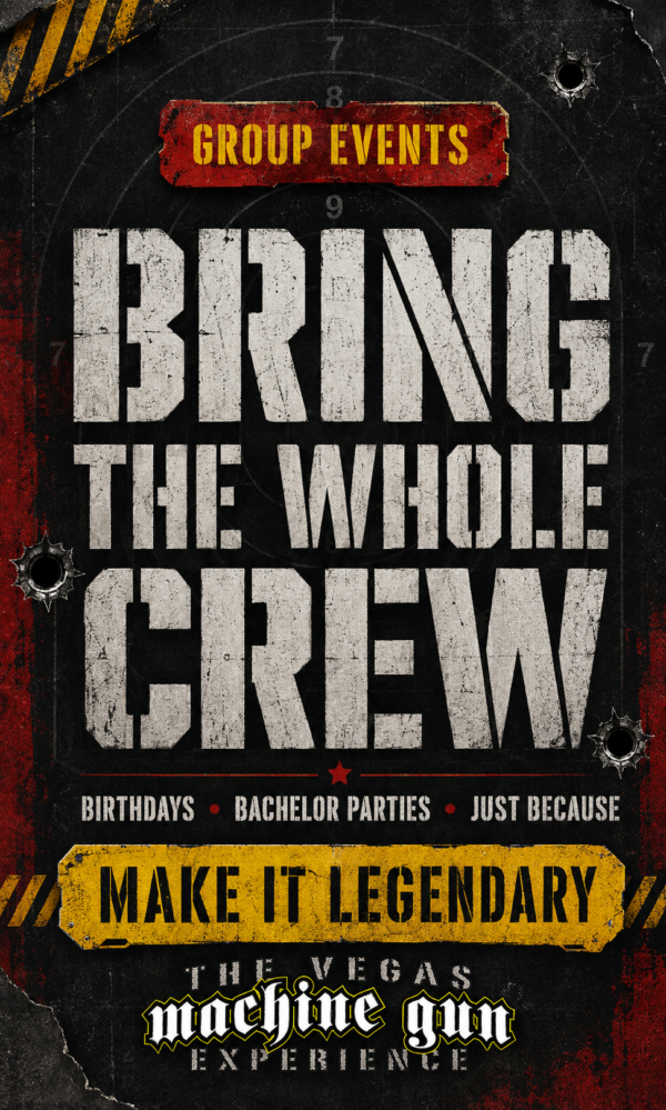 Bring the whole crew — group events at The Vegas Machine Gun Experience